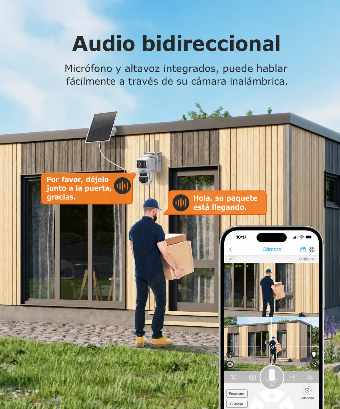 Cámara Solar 4G Doble Lente Autoseguimiento
