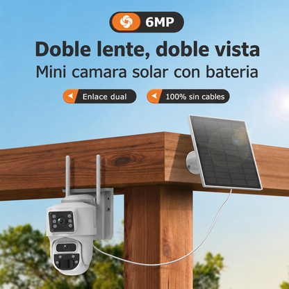 Cámara Solar 4G Doble Lente Autoseguimiento